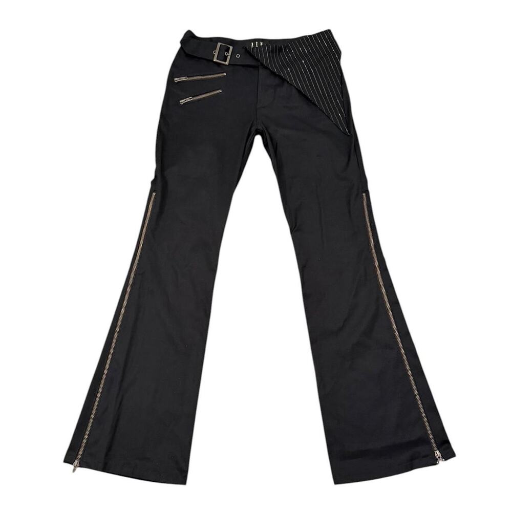 RARE VTG Japanese BPN Black Peace Now subversive punk flared pants